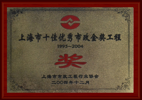 上海市十佳優(yōu)秀市政金獎(jiǎng)工程